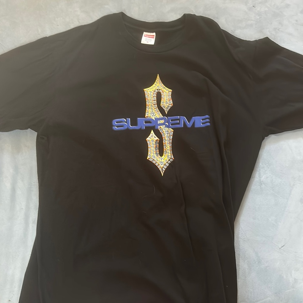 Black Supreme T shirt, Size XL